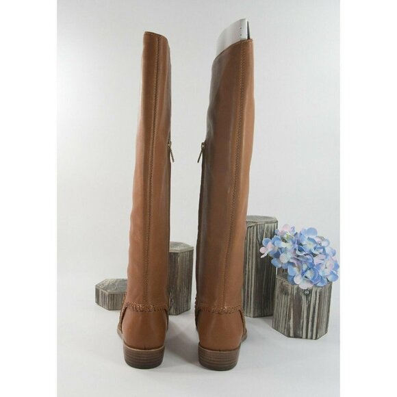 UGG Caramel Leather Gracen Whipstitch Tall Boots 6 - Picture 6 of 9